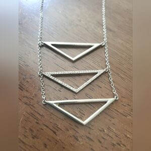 3/$15 Charming Charlie CZ & Silver Necklace